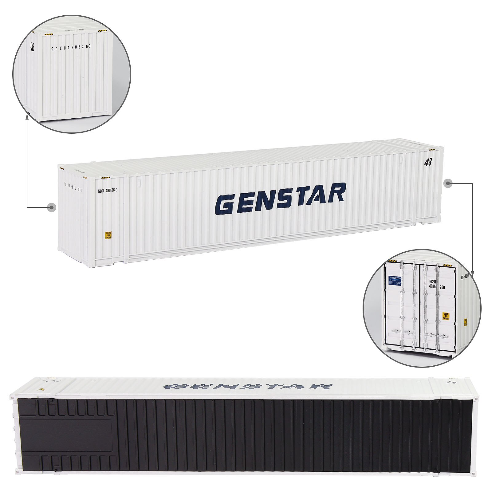 1pc HO Scale 1:87 48ft Container 48ft Containers Freight Car Model Trains Lot C8748 Railway Modeling: GENSTAR