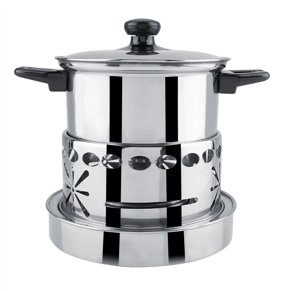 Thick Stainless Steel Pot Utensils Non-magnetic Alcohol Stove Cookware