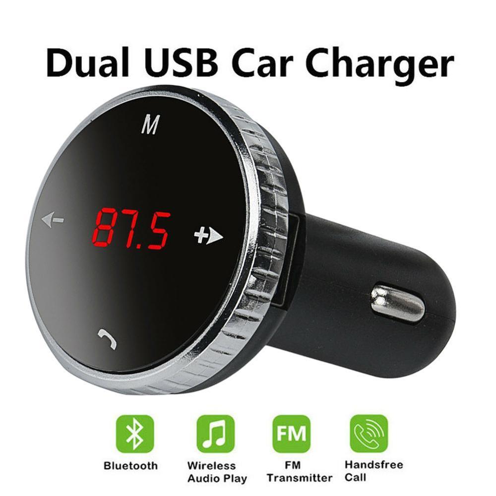 Modulador portátil Kit de reproductor MP3 para auto SD w, transmisor inalámbrico remoto con FM, Bluetooth, micrófono LCD, , T5E4