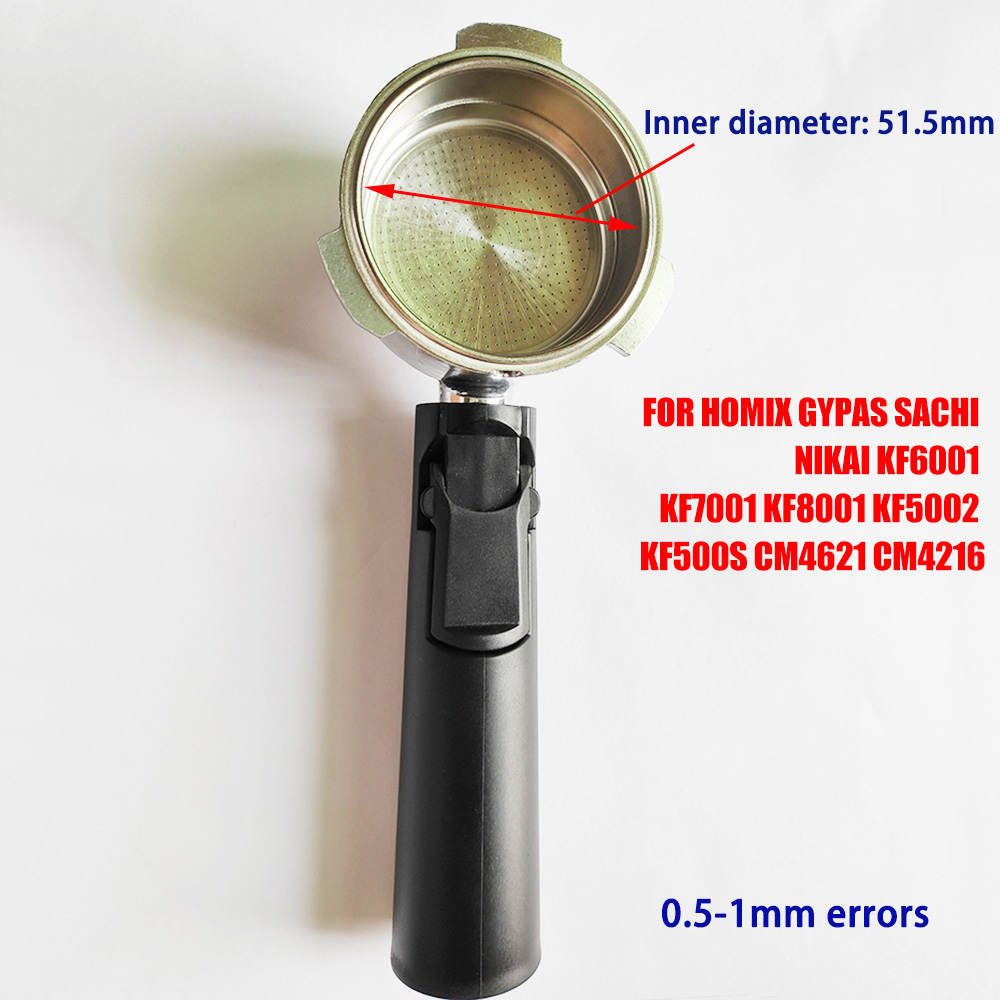 51mm Bottomless Coffee Reusable Filters Portafilter For Homix holder 60mm15-20bar for espresso coffee maker parts