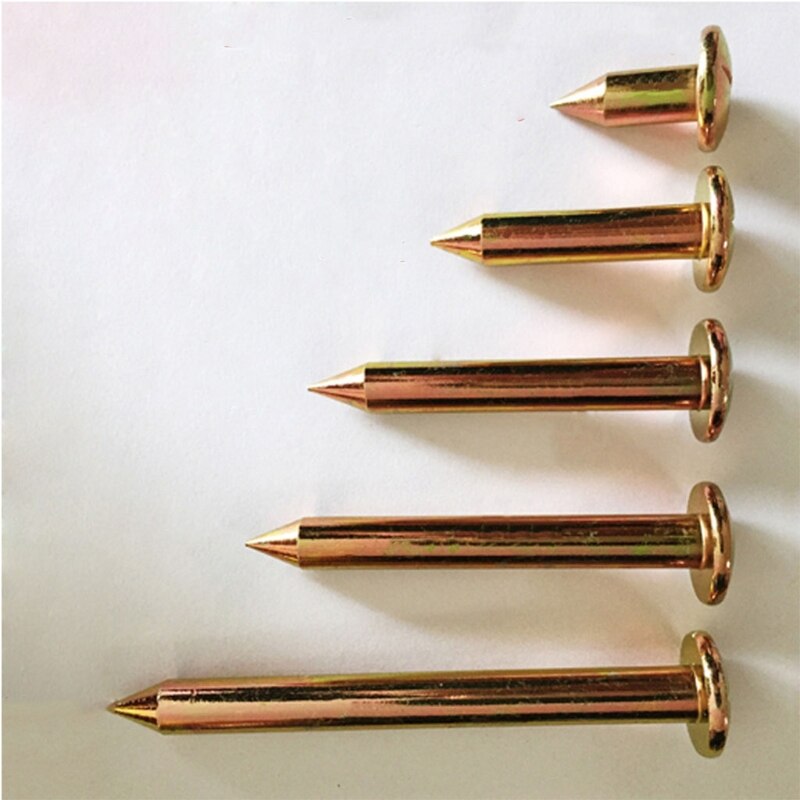 10pcs/set 3/5/7/8/10cm Surveying Steel Nails Survey Marker Cross Measuring Nails Boundary Mark Survey Stakes G8TB