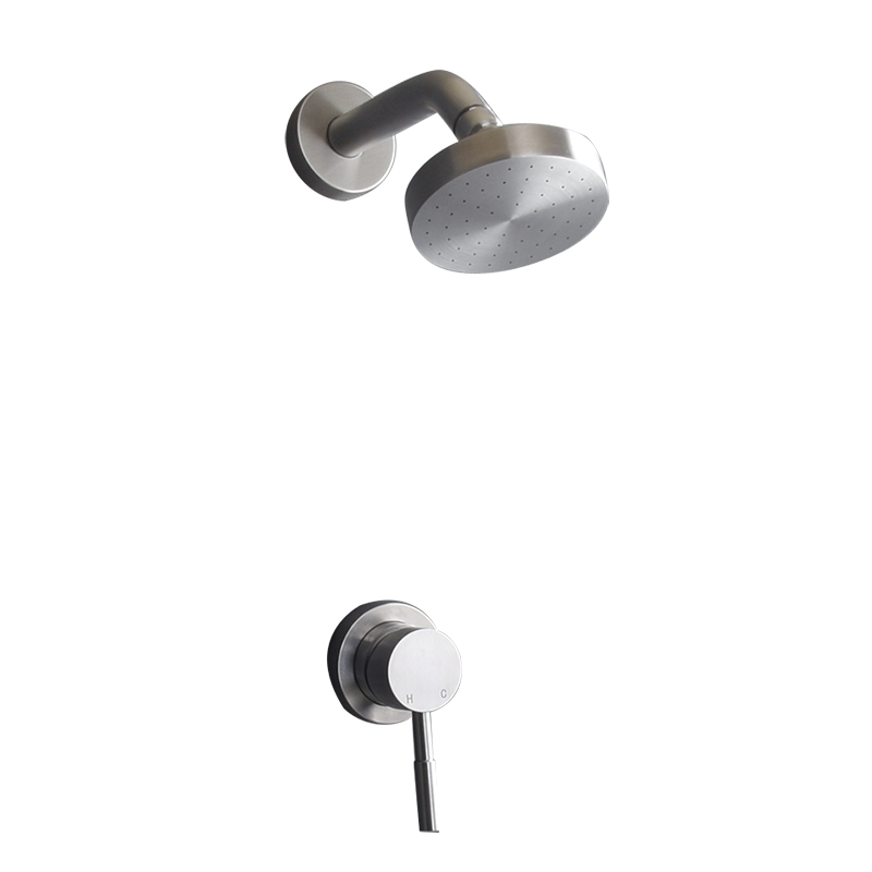 Stainless Steel Concealed Shower Faucets Set Brushed Nickel Rainfall Shower Head Single Handle Mixer Tap Bathroom Shower Mixer