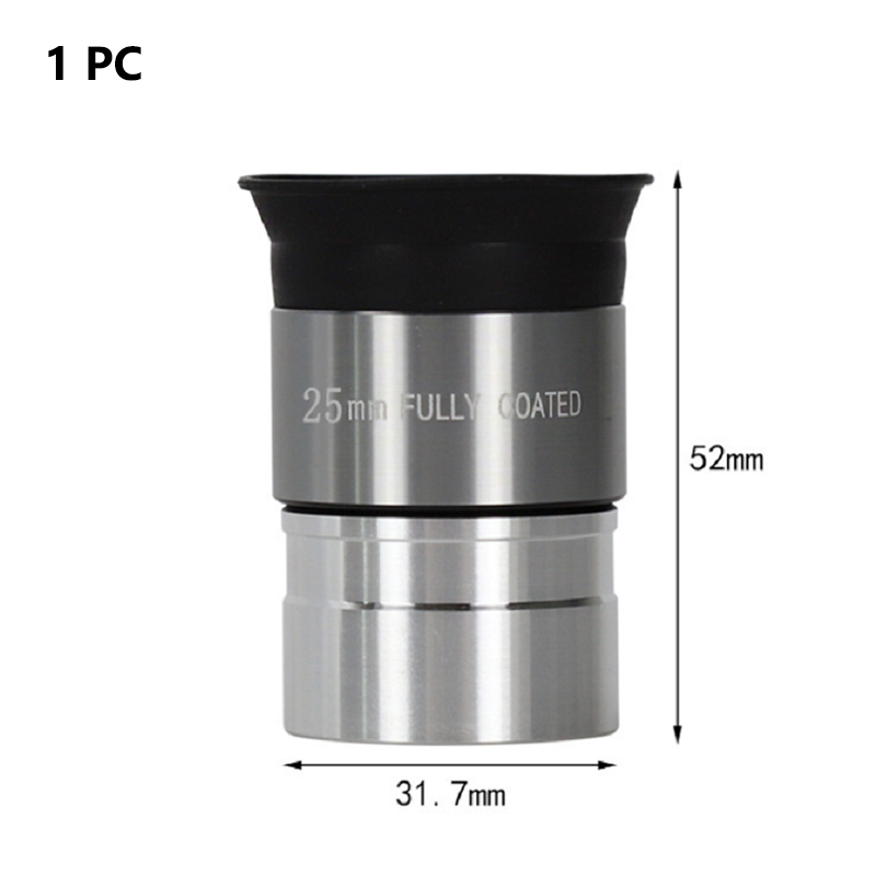 1,25 inch astronomische telescoopoculair Volledig gecoat optisch glas Monoculaire telescoopoculair 4 mm, 10 mm, 20 mm, 25 mm oculair: Black