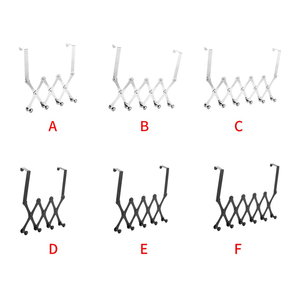 Deur Opknoping Haak Punch Gratis Deur Hanger Hoeden Tassen Houder Tie Sjaal Sleutel Haak Verstelbare Muurhanger Kledingrek Handdoek plank