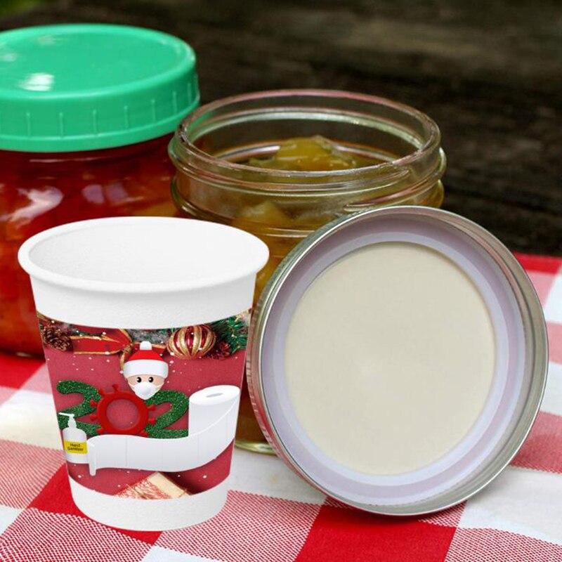 Lot de 5 gobelets en papier imprimés « joyeux noël » pour décoration de table jetable, fournitures de fête, noël, anniversaire