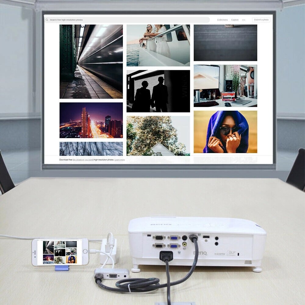 For Lightning to HDMI-Compatible VGA Audio Adapter Cable for Apple iPad iPhone 8 Plus 12 Pro Max HDMI HD TV VGA 3.5mm Converter