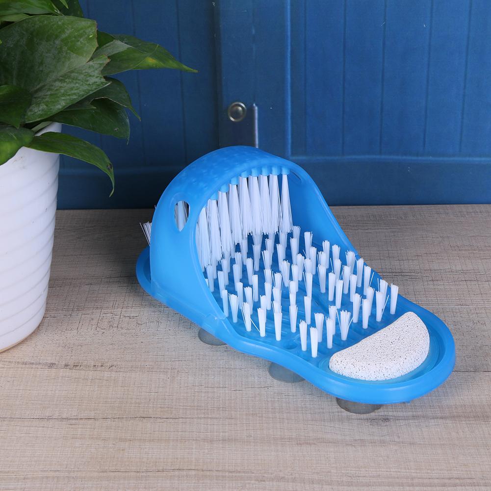 1 stk fodskrubber bad plast fjern døde hudmassage hjemmesko sko med børste husholdnings badeværelse fod rengørings børste tøffel