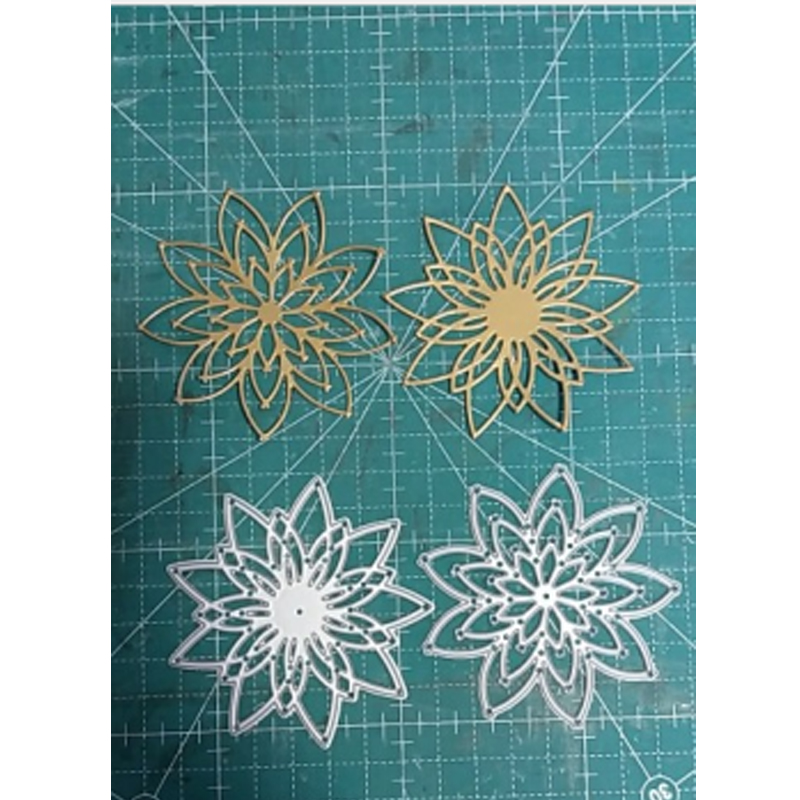 2 Types Lotus Flower Frame Metal Cutting Dies Sten Grandado