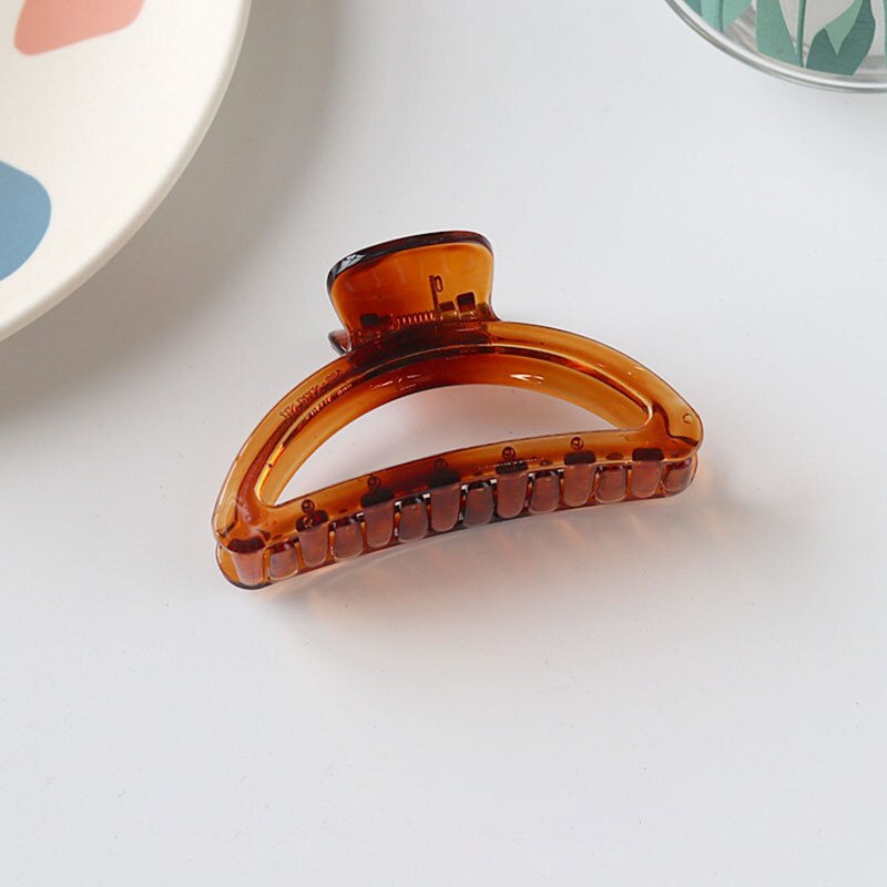 Effen Kleur Klauw Clip Grote Barrette Krab Haar Klauwen Bad Clip Paardenstaart Clip Voor Vrouwen Meisjes Haar Accessoires: 0019-2-8cm