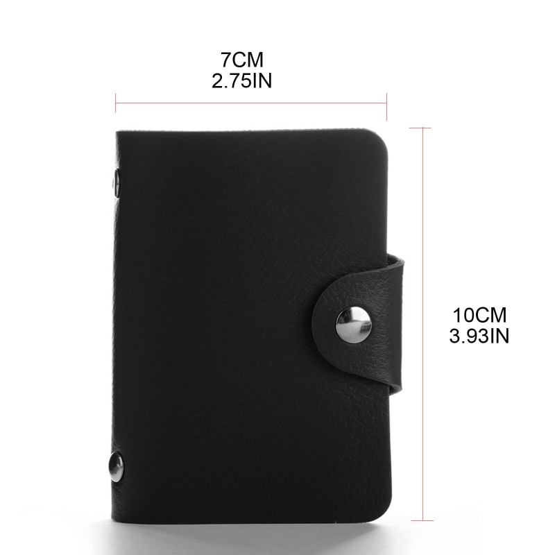 Skórzany identyfikator firmy PU etui na karty kredytowe kieszonkowy portfel portmonetka Organizer C90E