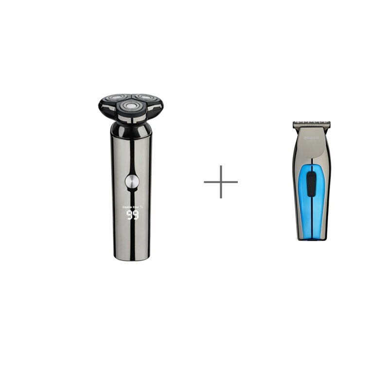 Electric shave for men shaving machine trimmers beard usb shaver Wireless charging waterproof Touch panel digital display: ZN3000-c