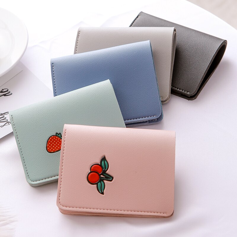 Cartera de mujer de la fruta de la personalidad lindo Mini fresa sandía chica adolescente pequeño monedero Top carteras de cuero monederos