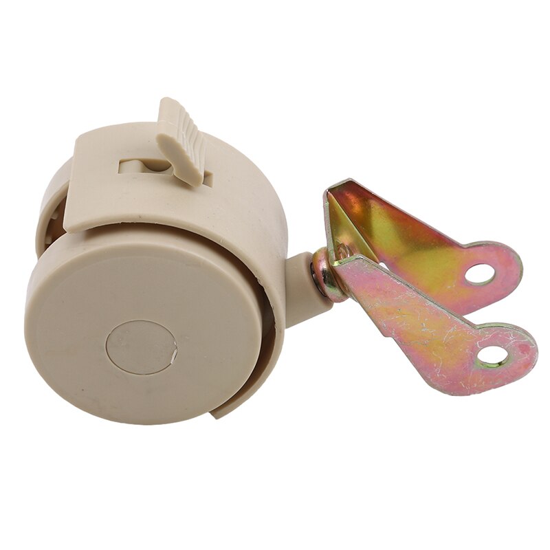 1Pc Baby Bed Wheels Universal Crib Swivel Casters Cabinet Clamp With Brake Wheels Furniture Support Leg For Chairs Baby Bed: 2