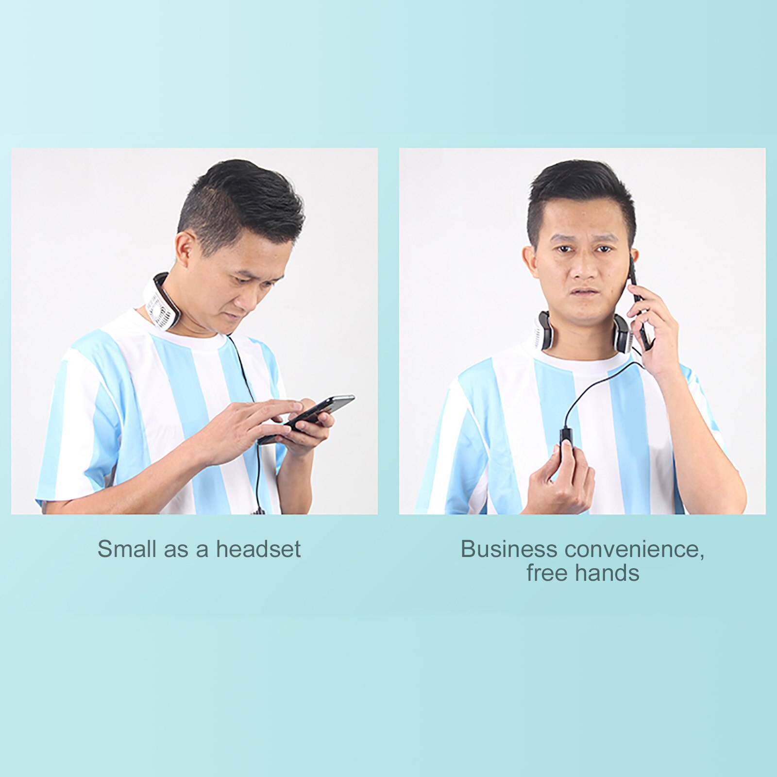 2 In 1 Draagbare Verwarming En Koeling Airconditioner Wearable Hals Protector Airconditioners