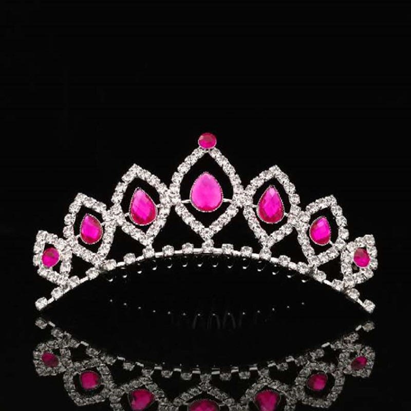Princess Wedding Bridesmaid tiara with girl's crystal rhinestone hair ornament for bride's head