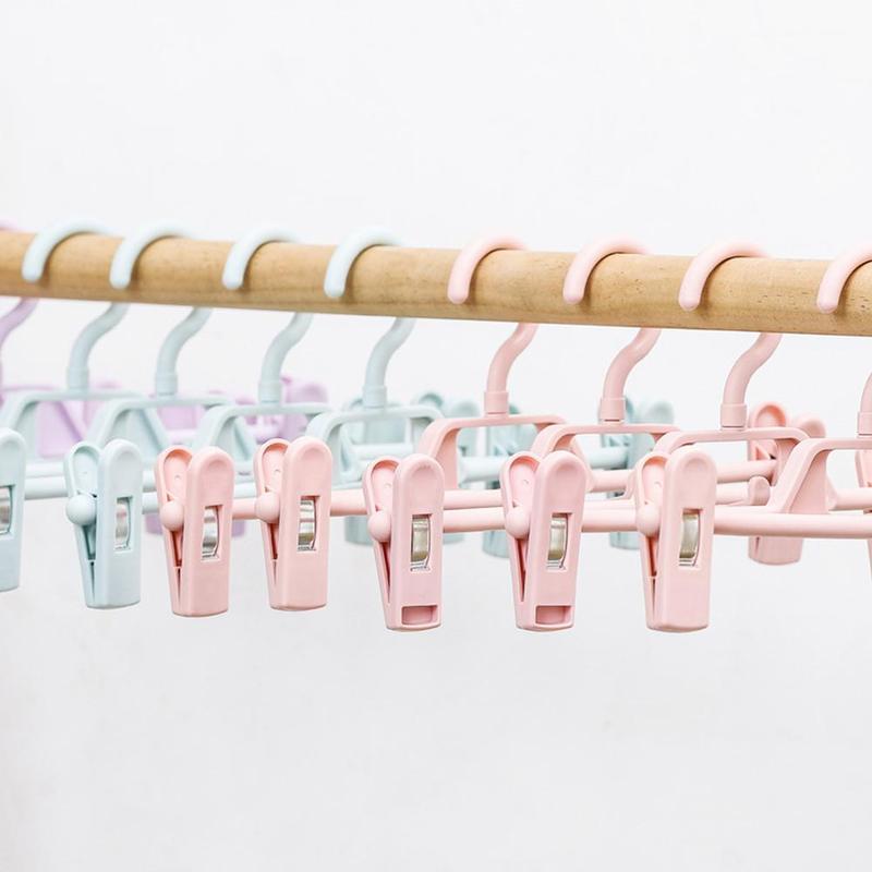5 PCS Coat Hangers Clothes Closet Pant Trouser Skirt Multifunction Plastic Rack Non-slip Racks Storage Clip Drying Pants Ra V8Z7