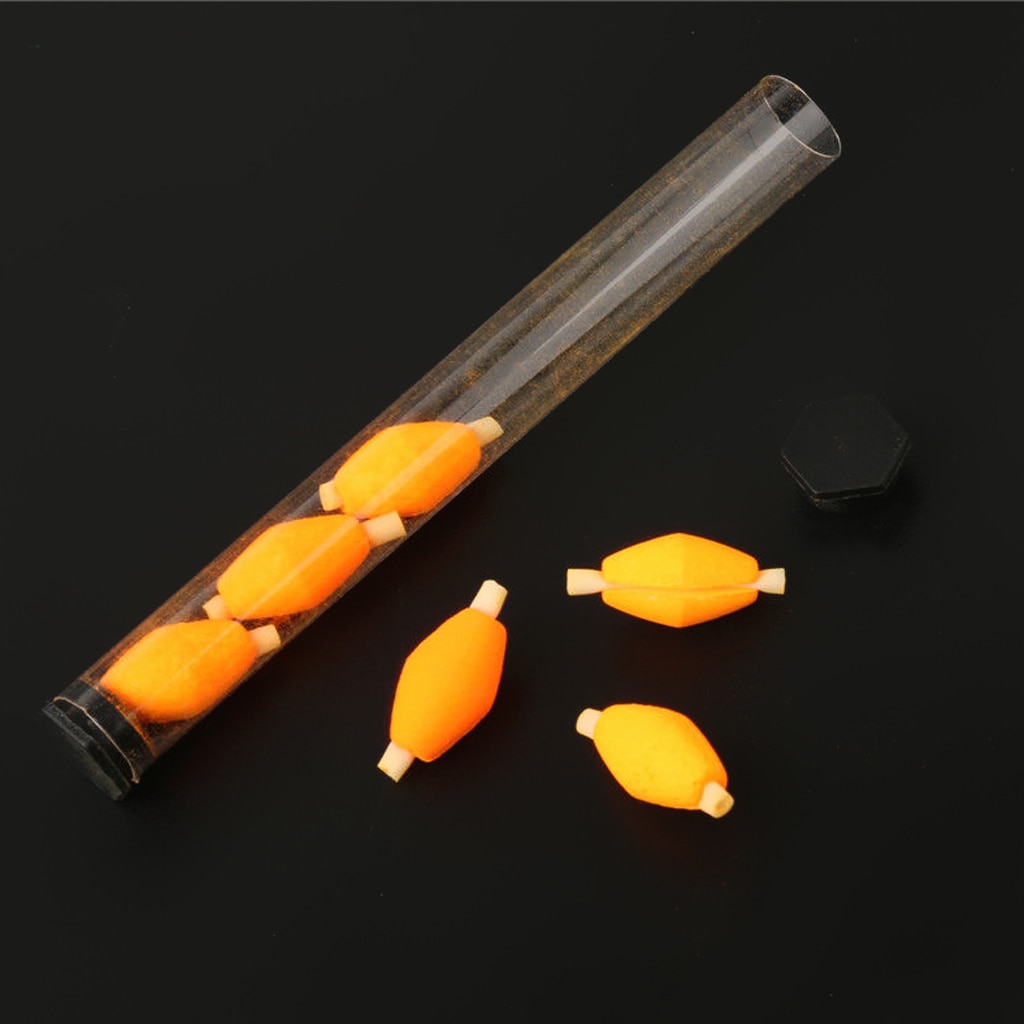 6 kpl per putki kelluntavaahtoiskuosoittimet 20 x 10mm perhokalastukseen muoviputki keltainen / oranssi