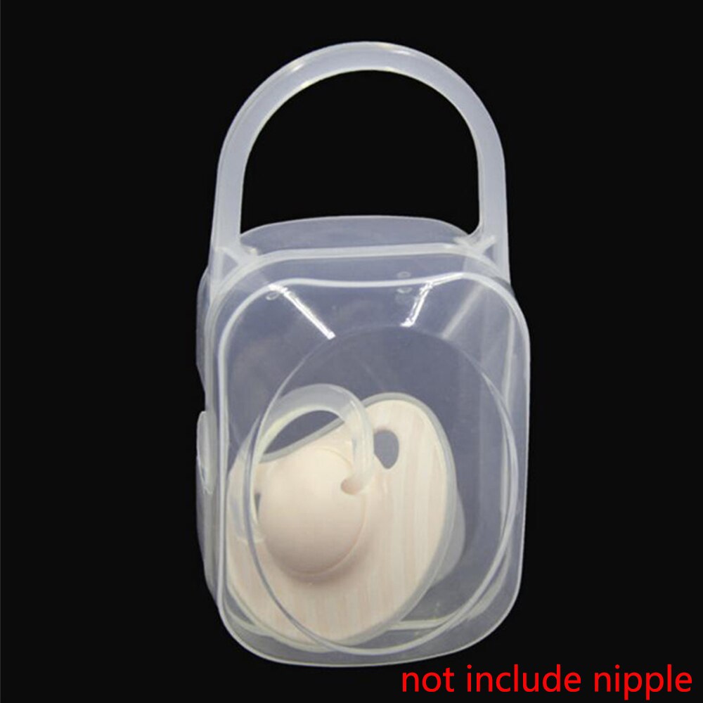 1PC Baby Transparent Pacifier Box PP Wide Mouth Nipple Box Portable Dust Safe Holder Pacifier Storage Box