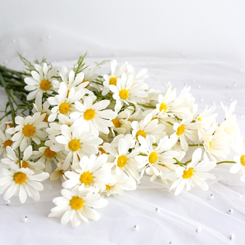 1 bukiet bukiet stokrotek 5 głowice robić dekoracji wnętrz akcesoria Diy sztuczne kwiaty wyposażenie wnętrz materiały ślubne wakacje
