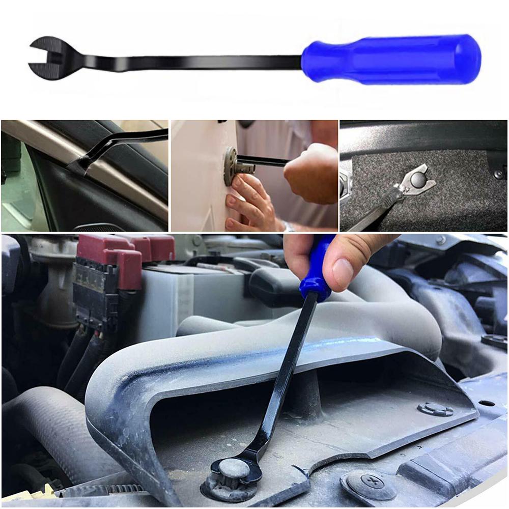 5 Stks/set Auto Trim Removal Tool Kit Deur Panel Fastener Auto Dashboard Plastic Gereedschap Remover Auto Radio Fijne Koevoet Tool