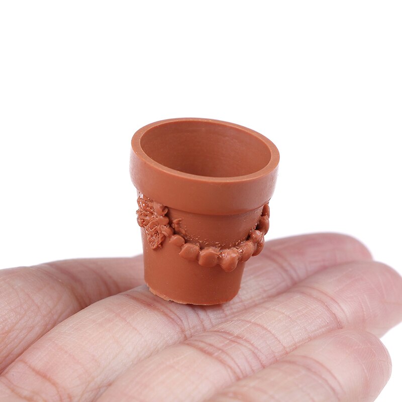 7pcs/set Resin Flowerpot Bonsai Pots Mini Garden Plant Pot Home/Office/Garden Decoration Supplies Doll House Accessories