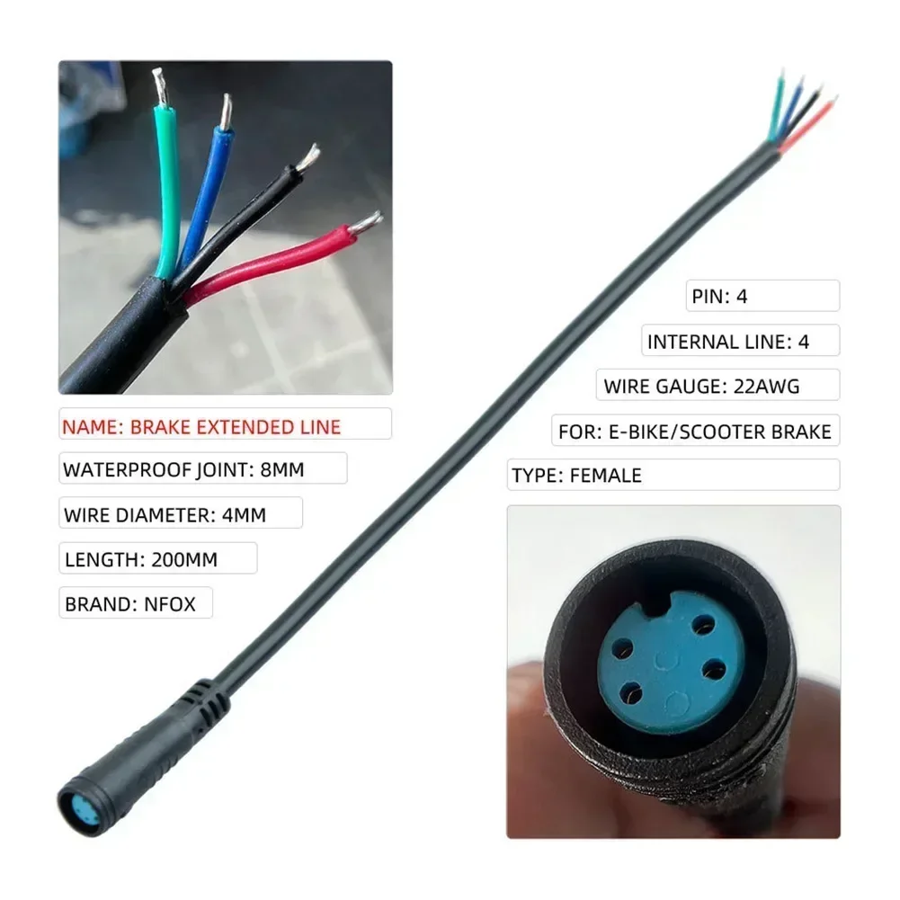 Ebike Display Connector 2/3/4/5/6 Pin Kabel Voor Bafang Vrouwelijke/mannelijke waterdichte Connector Signaallijn Elektrische Fiets Onderdelen: plum