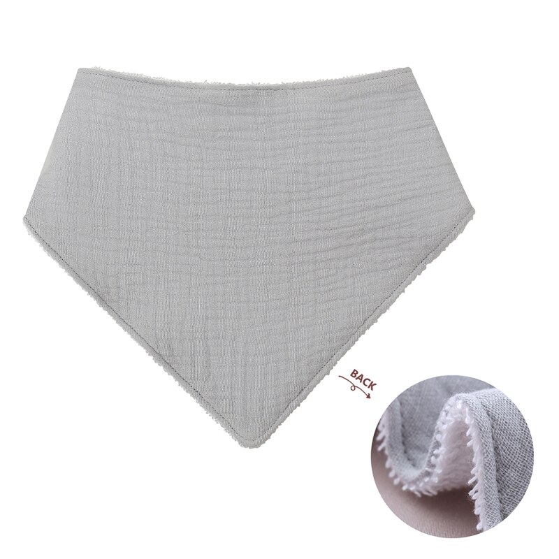 Babyvoeding Kwijl Bib Effen Kleur Drukknoop Speeksel Handdoek Driehoek Burp Doek