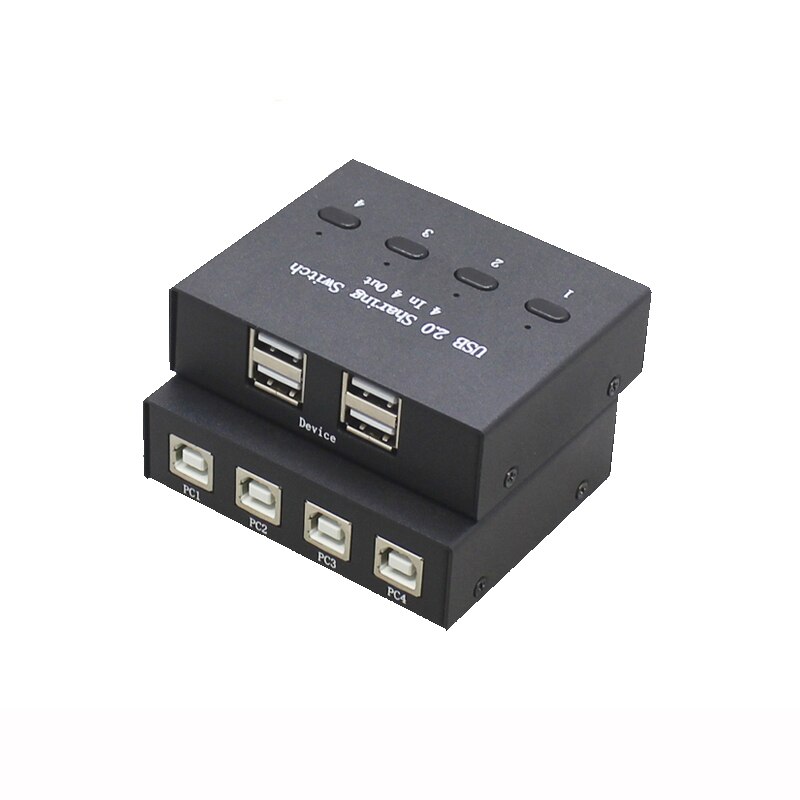 4 port usb switch box enhet 4 in 4 out dator delning mus tangentbord skrivare enhet dela 4 usb enheter