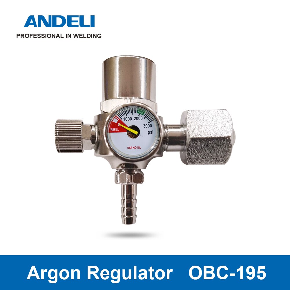 Andeli Lassen Gas Meter Anti-Val Type OBC-195 Argon Druk Flow Regulator Voor Tig Lasapparaat Argon Reduceerventiel