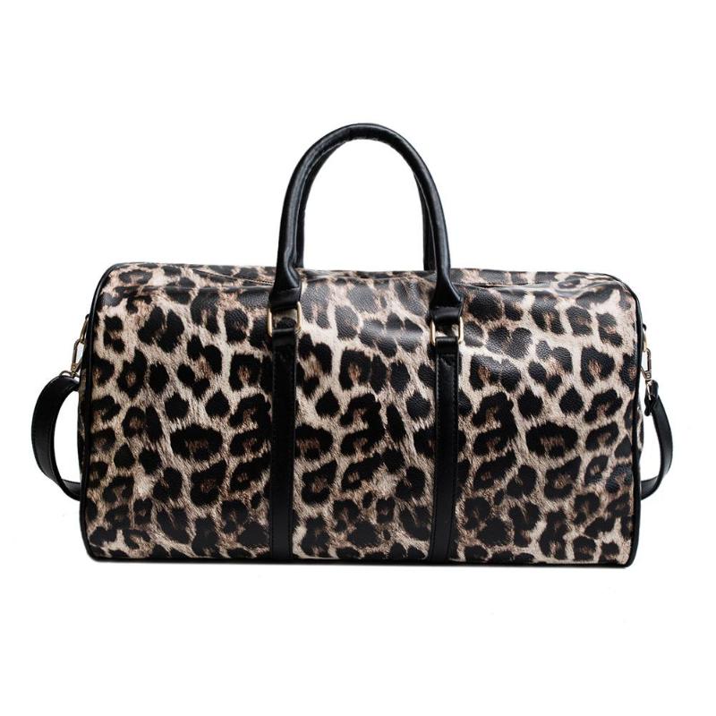 Leopard weekender duffle bag lett vanntett travel duffle bag sammenleggbar reisetaske: Default Title