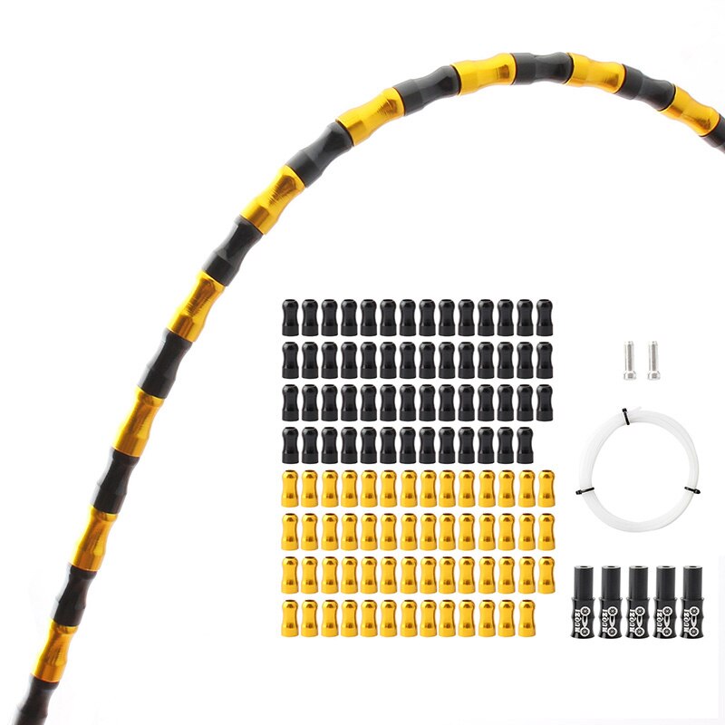 MUQZI cambios para bicicleta Cable de freno protección vivienda MTB bicicleta plegable para carretera Cable de aleación de aluminio de la línea de accesorios: Black and Gold