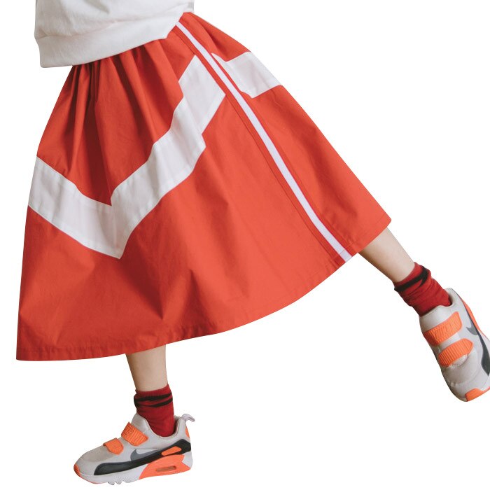 Color Block Chic jupes longues pour enfants fille 8 10 12 ans 100% coton décontracté enfants fille bas: 12
