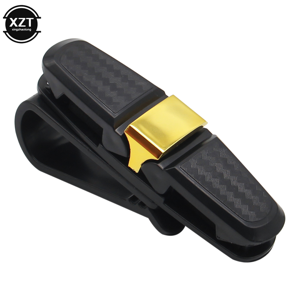 Auto Brillenetui Auto Sonnenblende Brillenhalter Sonnenbrille Clip Karte Tickethalter Stiftetui Clip Kasten Universal- Zubehör: Gelb
