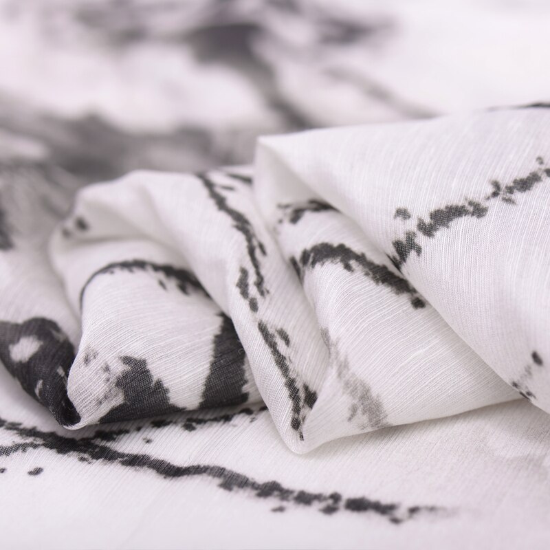 Latest digital inkjet silk linen blended fabrics per meter dress shirt linen fabric for dress high-grade silk cloth