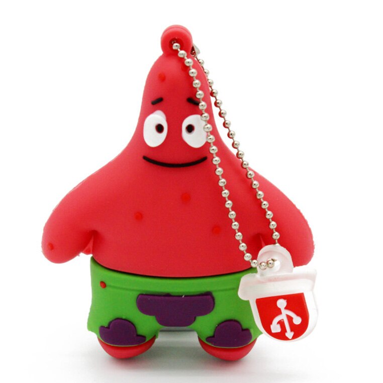 JASTER Sponge Bob usb flash drive cartoon Patrick Star&Sponge Bob Pendrive USB2.0 Flash 4GB/8GB/16GB/32GB/64GB Memory Stick: 4GB / B