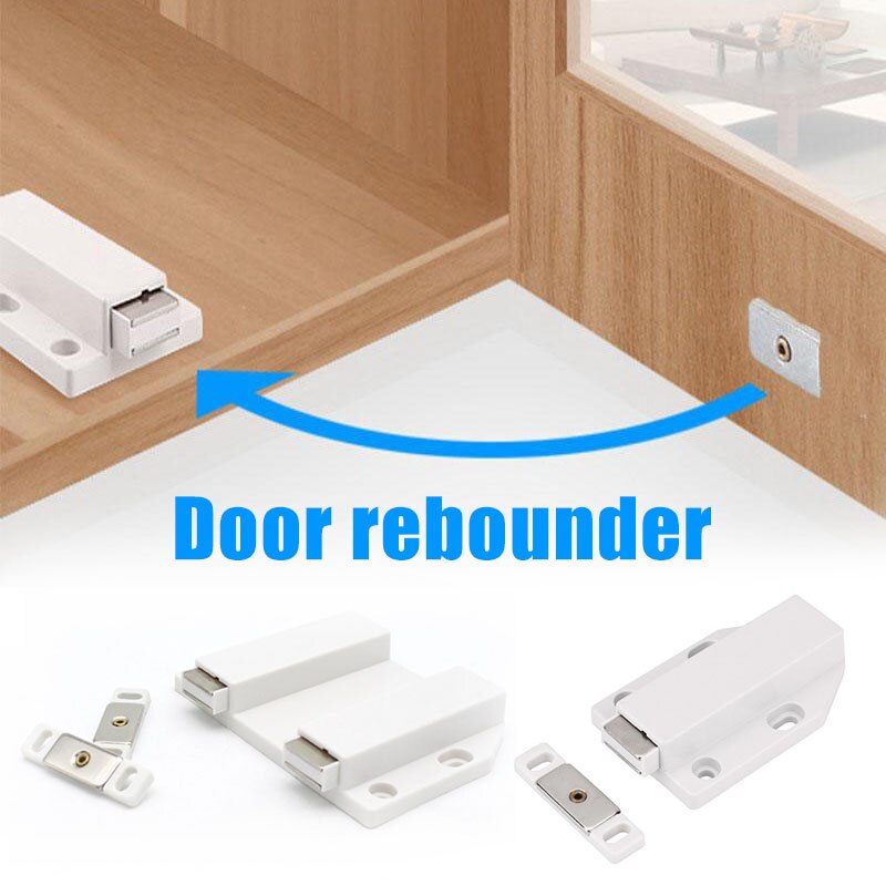 Touch Latch For Home Cabinet Cupboard Drawer Magnetic Press Touch Latches Rebound Device Plastic Touch Latches