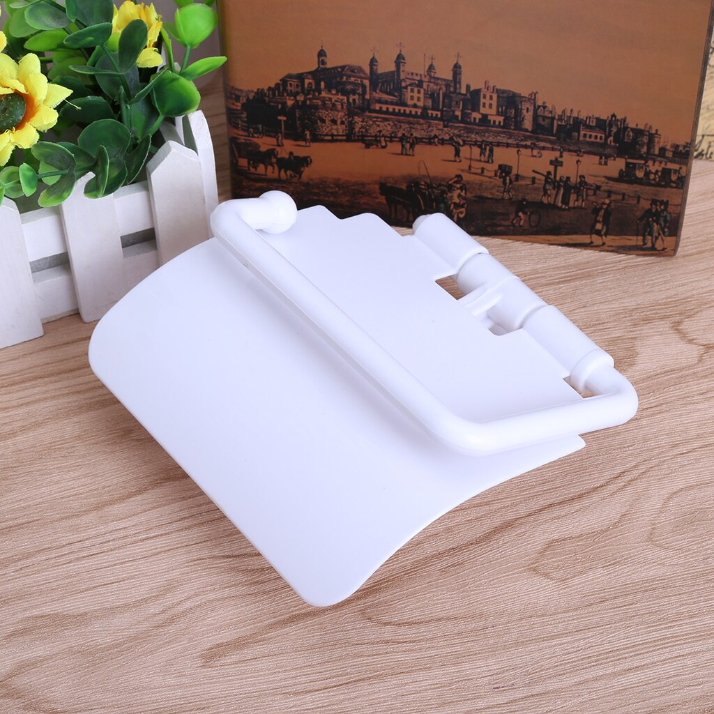 Wall Mounted Plastic Suction Cup Bathroom Toilet Paper Roll Holder With Cover