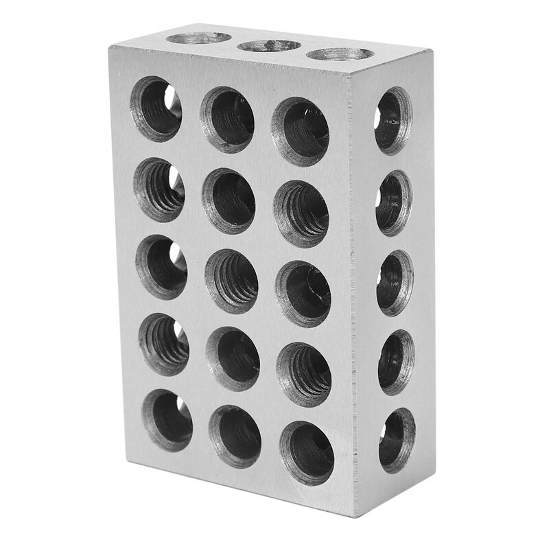 2Pcs 25x50x75mm Hardened Steel Blocks 23 Holes Parallel Clamping Block Lathe Tools Precision 0.005mm for Machine Tool