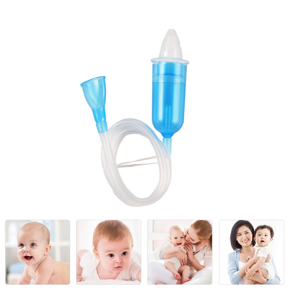 1Pc Baby Neuszuiger Praktische Baby Babysnuiter Baby Booger Sucker (Blauw)