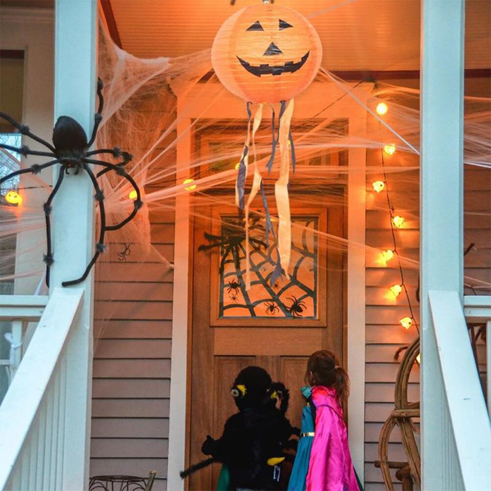 Pumpkin Lantern Halloween DIY Decoration Lantern With Hook Paper Lantern Halloween Decorations For Home