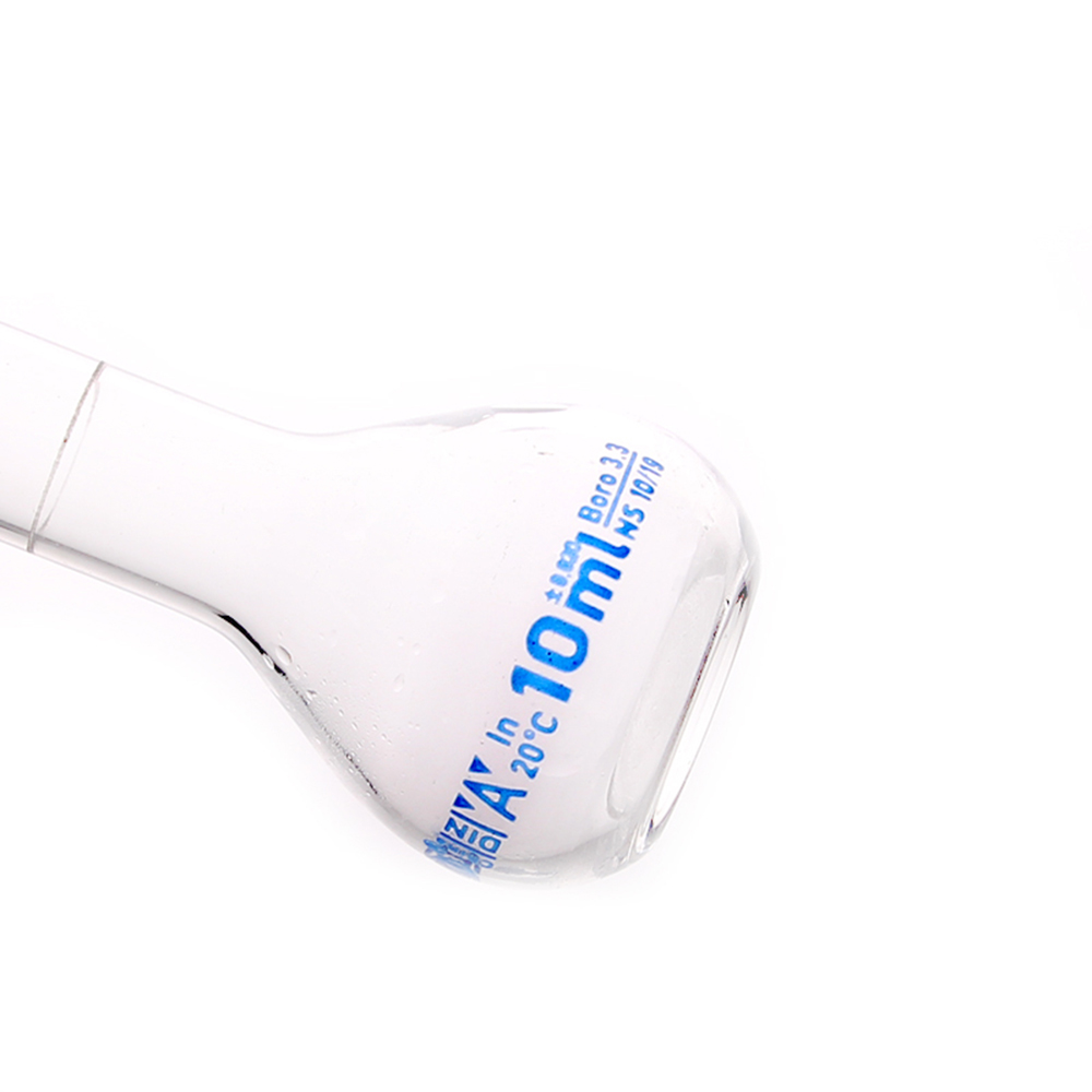 10ml Transparent Lab Borosilicate Glass Volumetric Flask with plastic Stopper Office Lab Chemistry Clear Glassware Supply