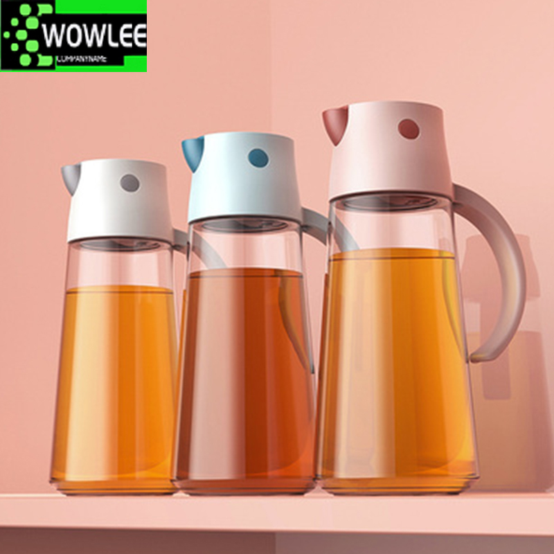 Distributeur automatique de bouteilles d&#39;huile à couvercle ouvert, Sauce créative, verre de cuisson, bouteille de rangement étanche, salade, outil de cuisine, accessoire