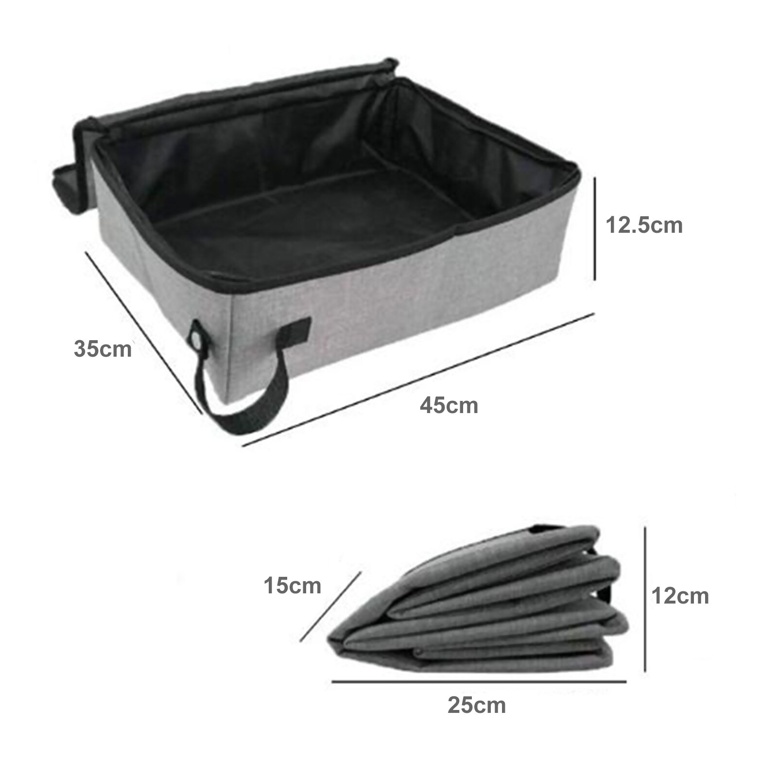 Travel Cat Litter Box Portable Cat Litter Box with Lid Collapsible Waterproof for Outdoor Travel Cat Basin Folding Cat Toilet