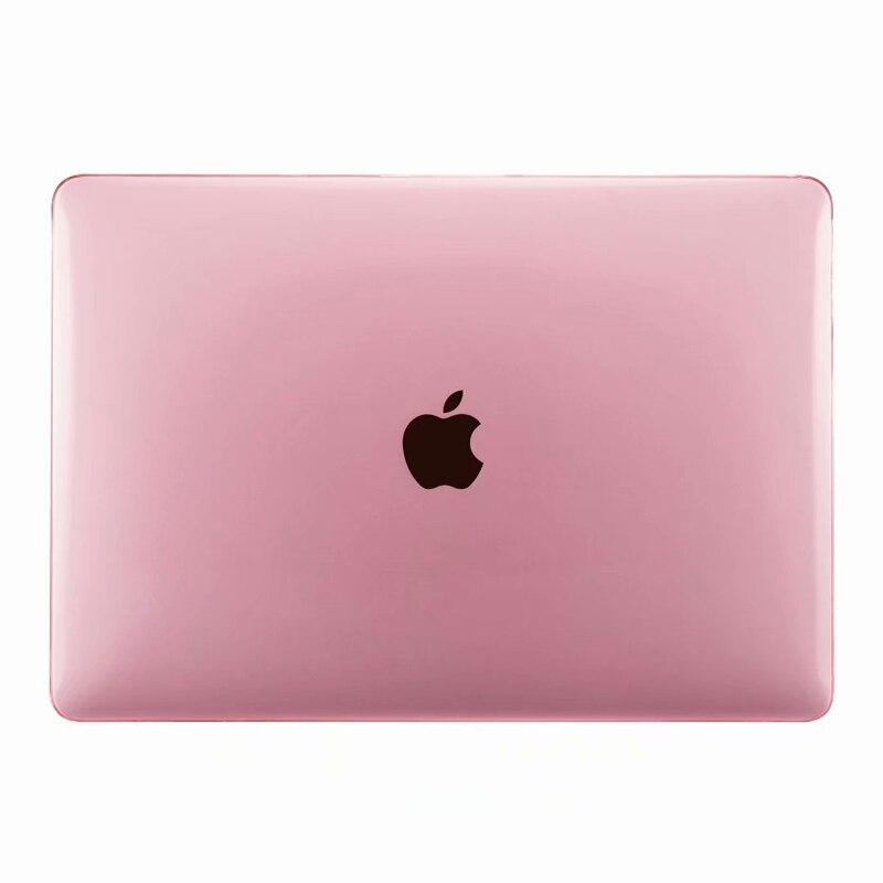 Blank gennemsigtig etui til macbook retina 12 tommer  a1534 krystal gennemsigtigt hårdt cover: Lyserød