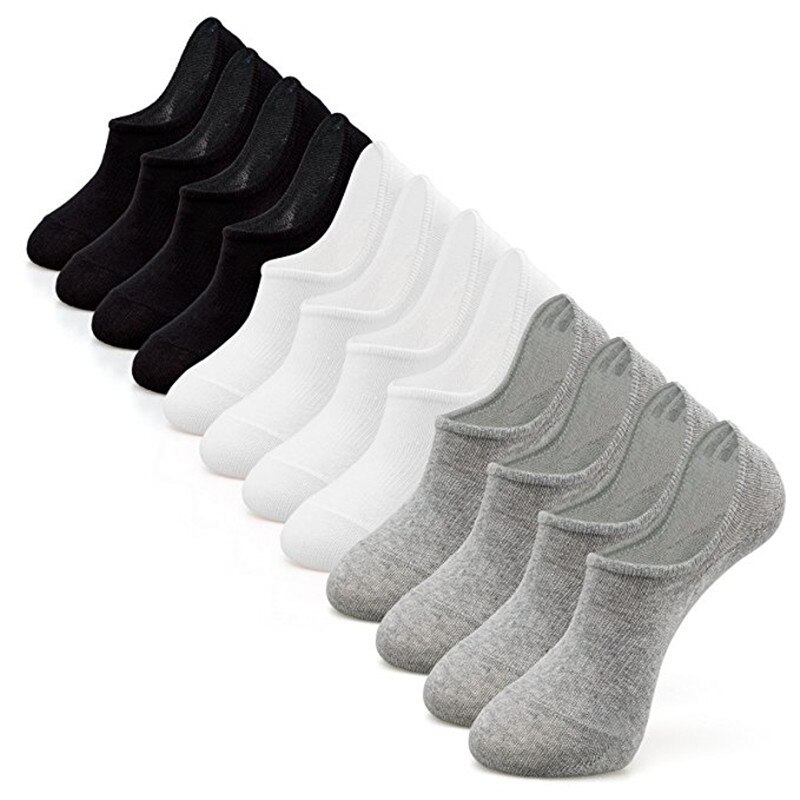 1 Pair Short Sport Sock Slippers Men Women Low Cut Invisible Socks Anti-slid Athletic Cotton Polyester Sport Casual Sock