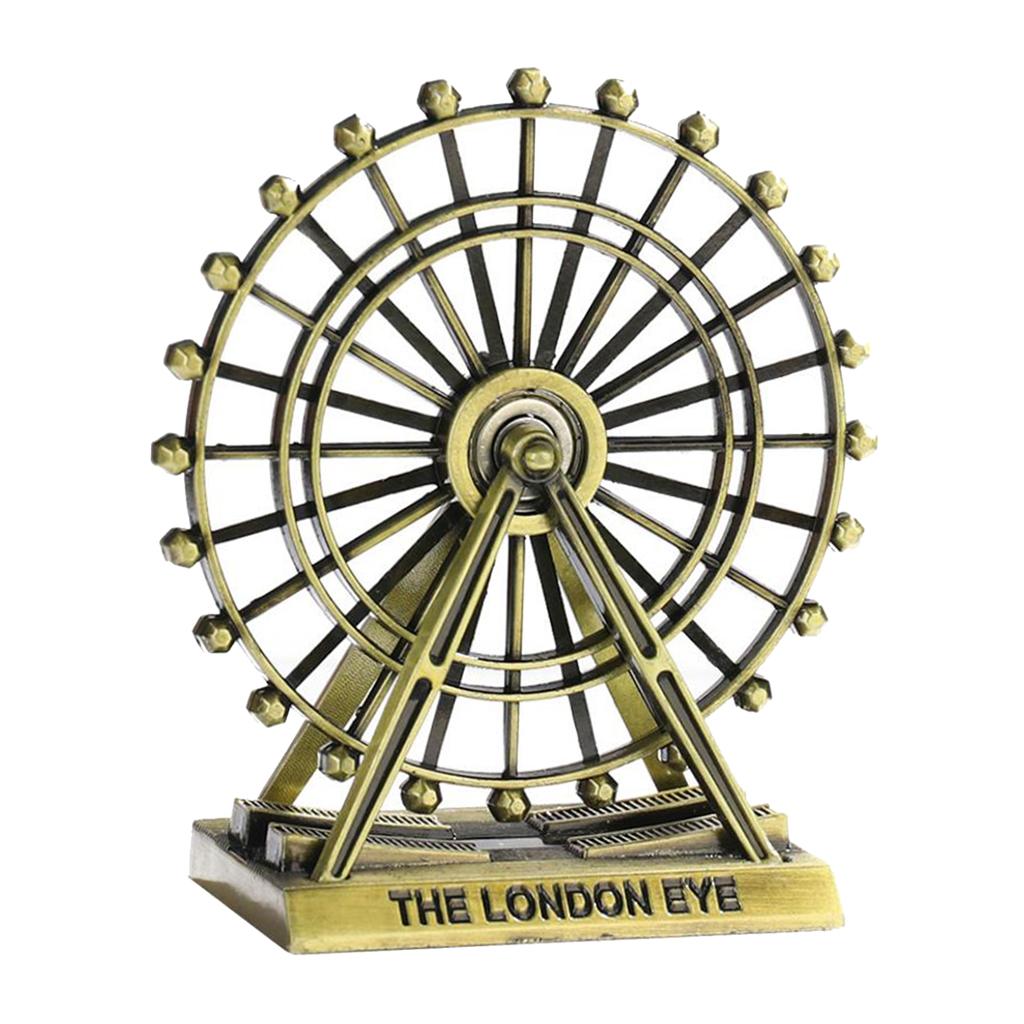 Classic Wheel Construction Set Rotating Ornament Sky Wheel Home Decor: Bronze XS