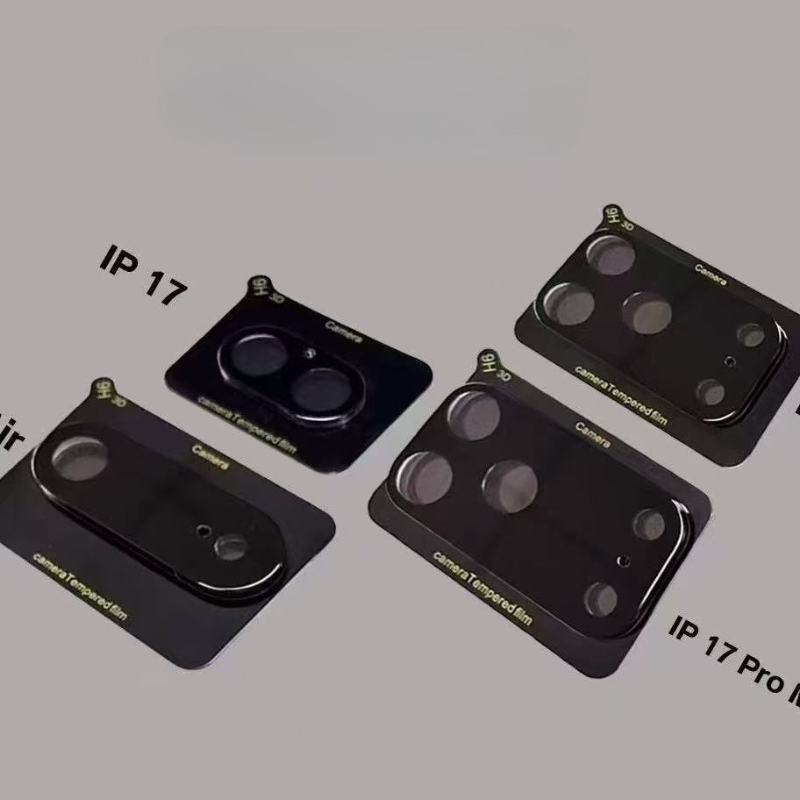 1-5 uds funda de lente de cámara 3D para iPhone 17 Pro Max 17Air 17Pro 17ProMax Protector de cámara de vidrio templado trasero película de anillo de lente