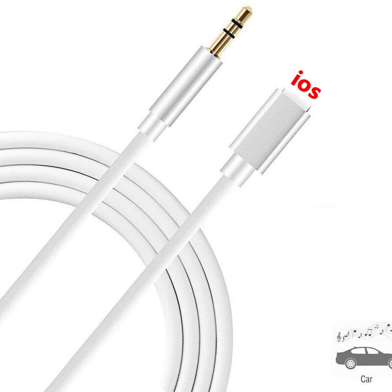 Voor Lightning Naar 3.5 Mm Jack Audio Kabel Auto Aux Voor Iphone 7 8 X Xs Xr Adapter Audio Transfer male Naar Male Aux Hoofdtelefoon Kabel