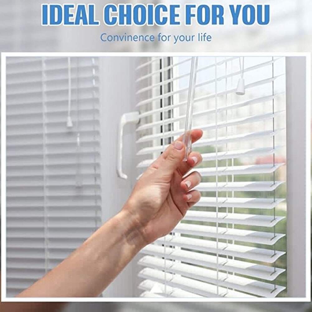 6Pcs Household Blinds Pulling Rod Transparent Blinds Handle Vertical Blinds Wand