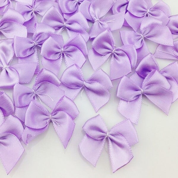 100pcs Mini Satin Ribbon Flowers Bows Craft Wedding Decoration Upick A176: Color 8